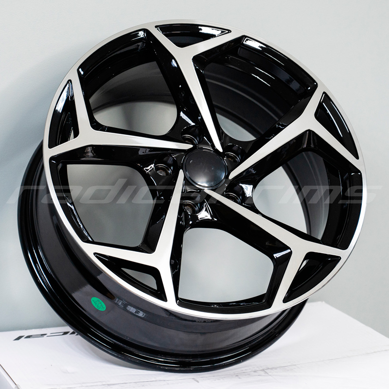 FF Wheels 5001D 17x7 5x112 ET40 DIA:57.1 Black Machined Face FF Wheels 5001D 17x7 5x112 ET40 DIA:57.1 Black Machined Face