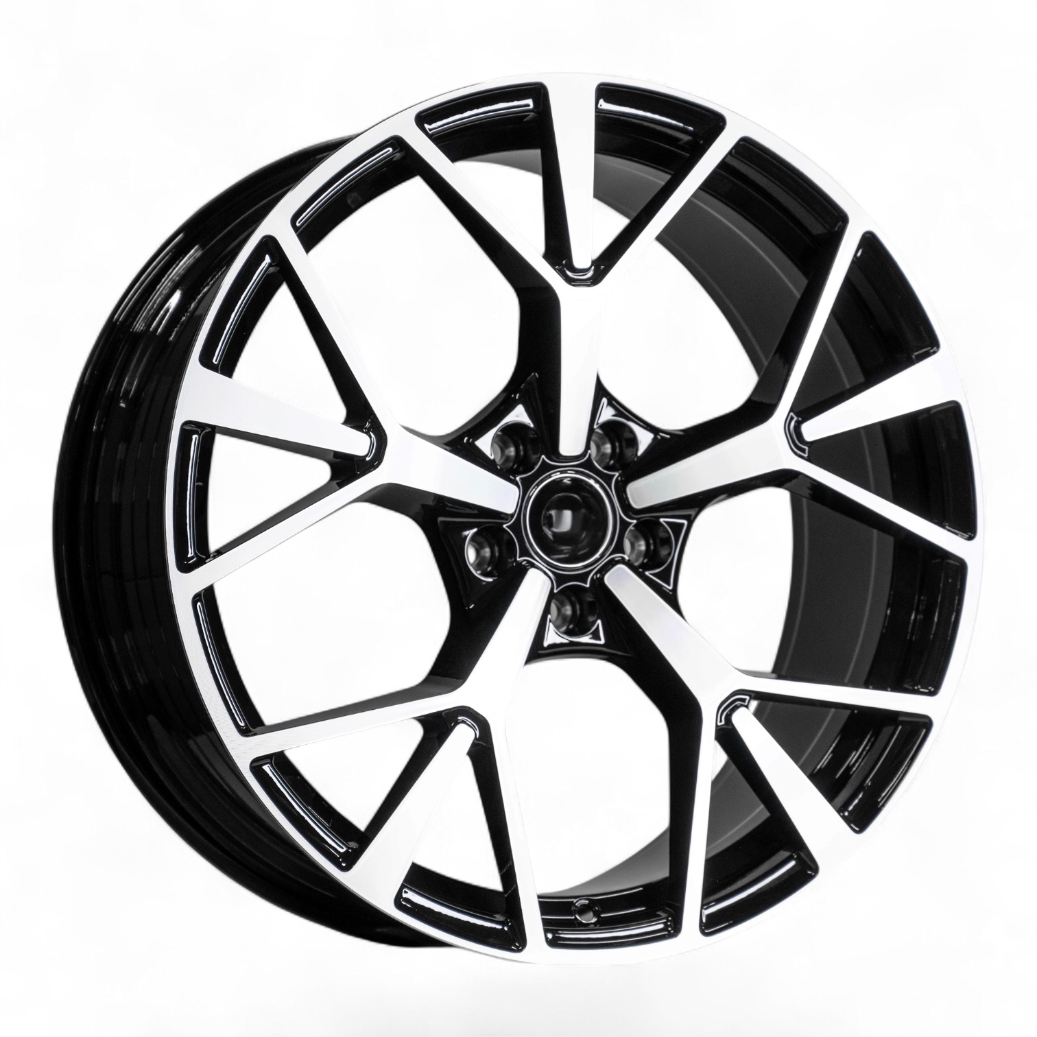 FF 601 20x8.5 5x112 ET38 DIA:66.6 Black Machined Face