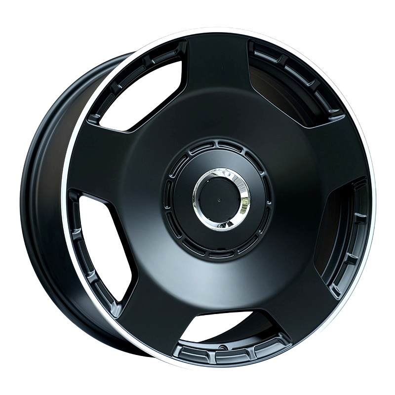 Monoblock 5-Spoke 8128 20x8.5 5x112 ET38 DIA:66.6 Satin Black Machined Lip