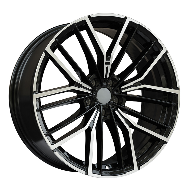 FF H3289F 20x9.5 5x112 ET35 DIA:66.5 Black Machined Face