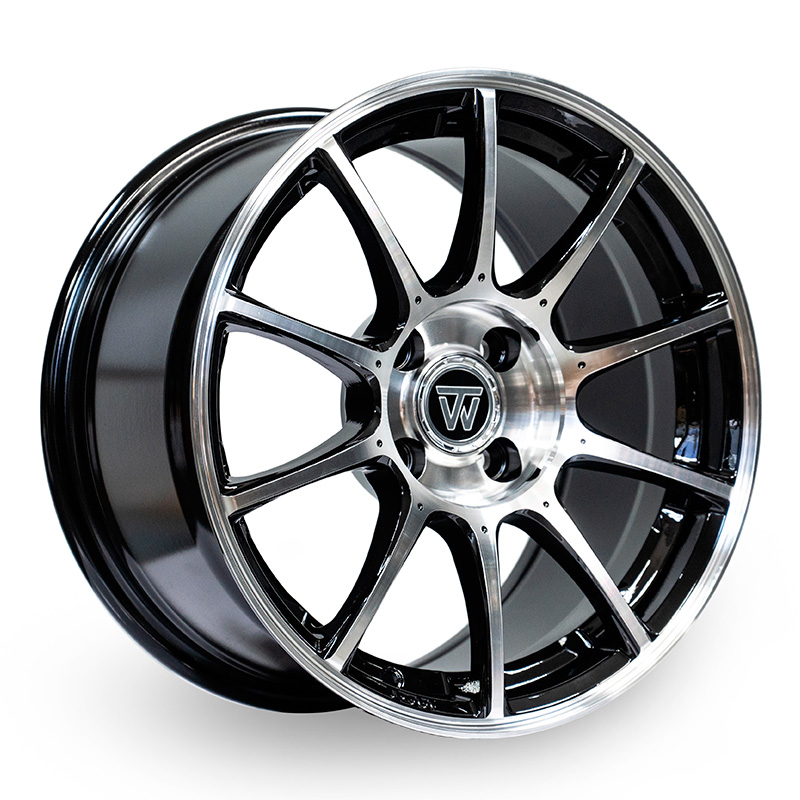 Flow Form TW3762 15x8 4x100 ET32 DIA:73.1 Black Machine Face