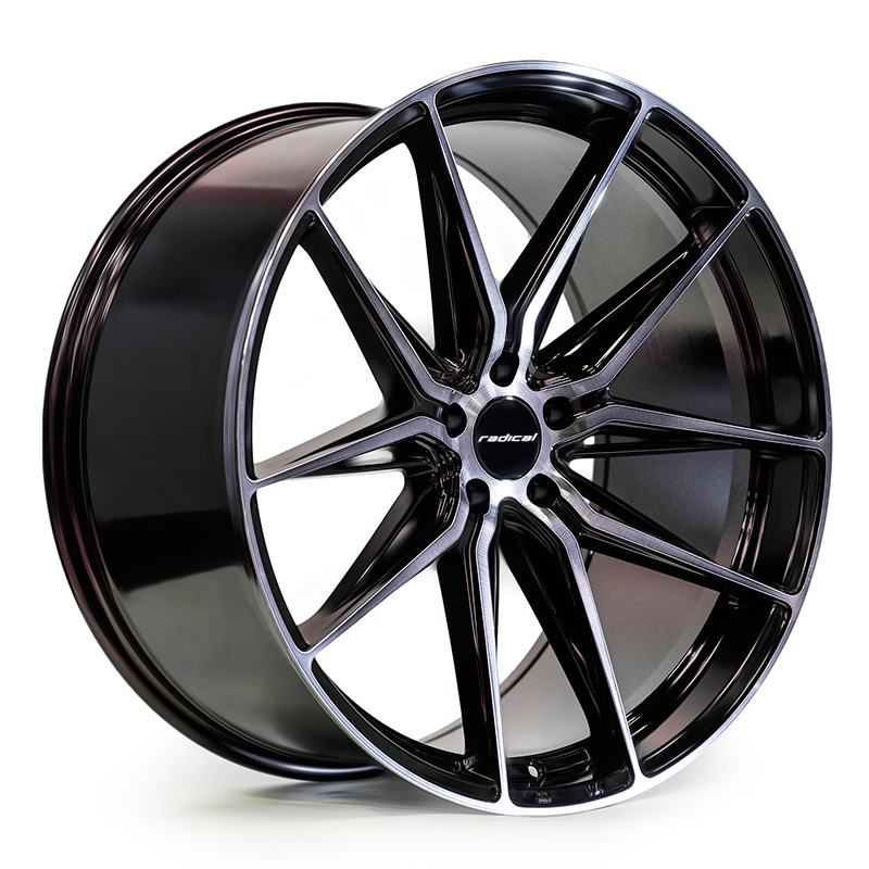 Radical STF-03 22x11 5x112 ET38 DIA:66.6 Black Brushed W/ Tinted Face