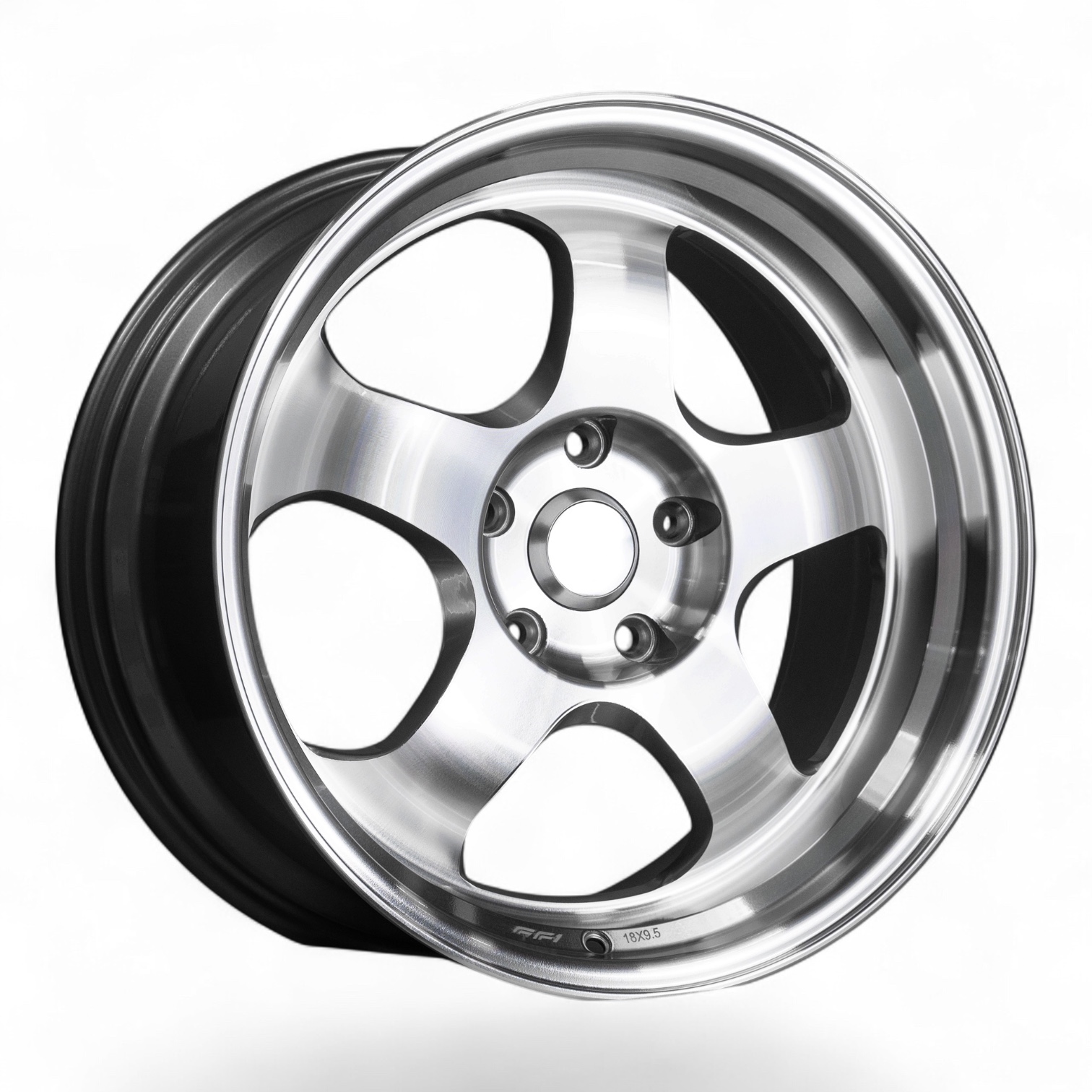 FF1-Meister X1 18x9.5 5x120 ET37 DIA:72.6 Silver Machined Face
