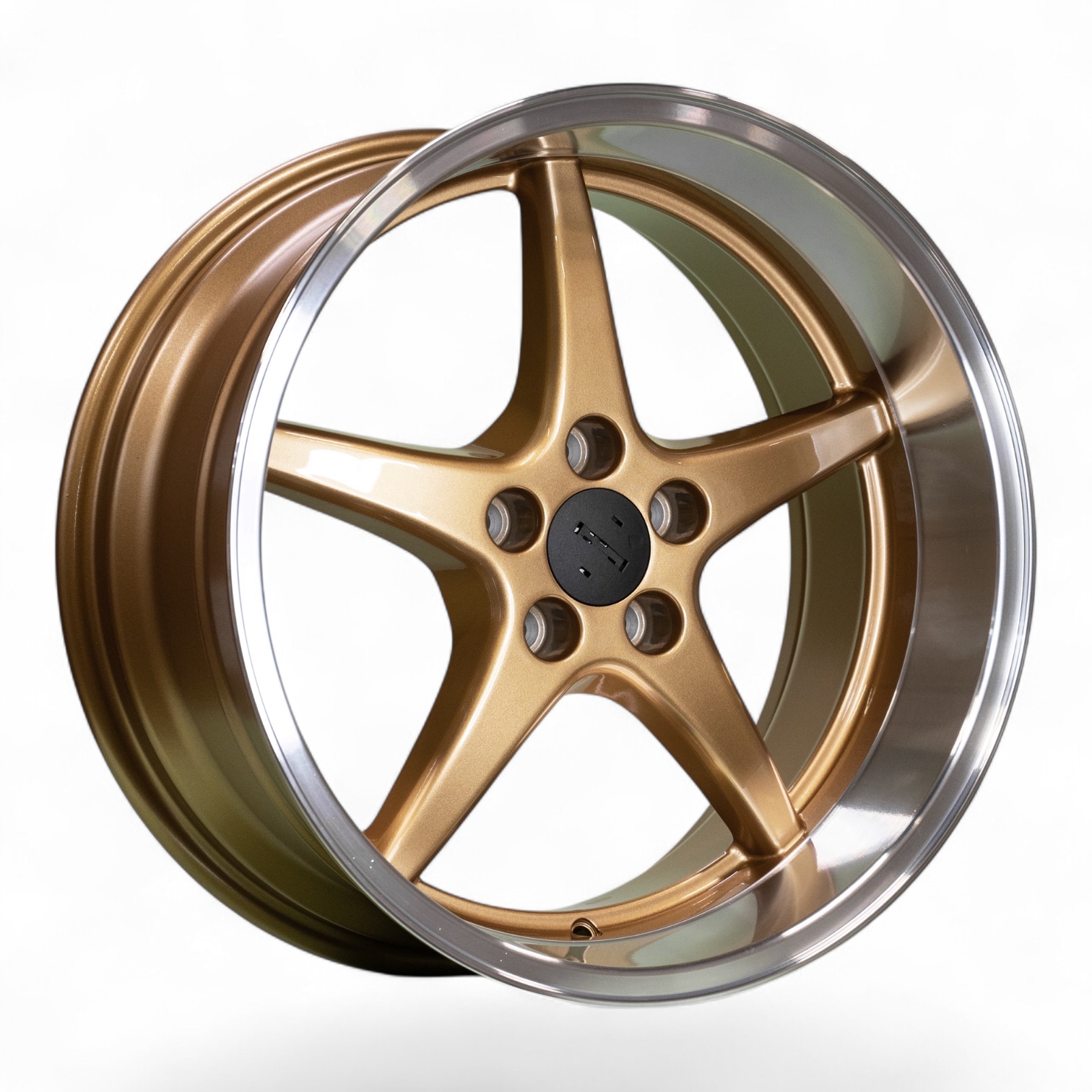 Ocean Wheels MK18 Design 18x8.5 5x108 ET6 DIA:65.1 Gold Machined Lip
