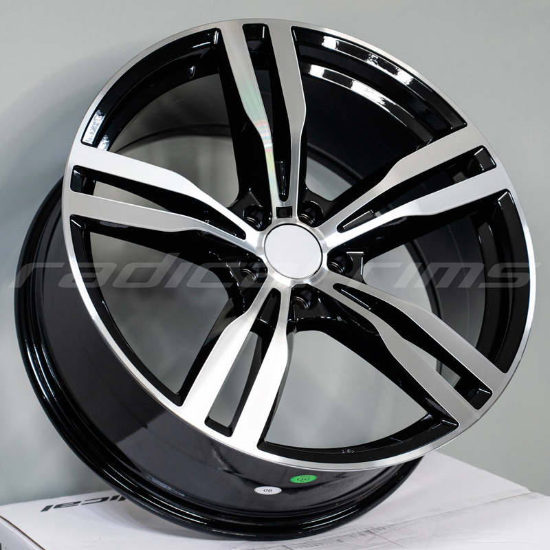 FF Wheels 5657 20x8.5 5x112 ET27 DIA:66.6 Black Machined Face