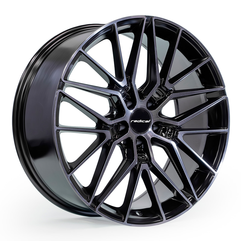 Radical STF-08 20x8.5 5x112 ET30 DIA:66.6 Black Brushed W/ Tinted Face