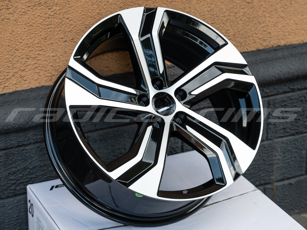 FF FBX215 19x8 5x108 ET40 DIA:63.4 Black Machined Face