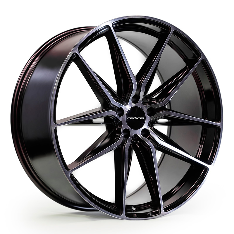 Radical STF-03 22x10 5x112 ET33 DIA:66.6 Black Brushed W/ Tinted Face