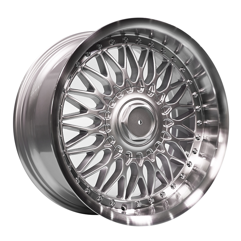 Retro Style 090 17x8 5x112/5x120 ET20 DIA:72.6 Silver Machined Lip