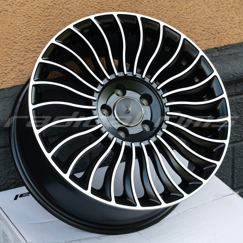 H667F 18x8 5x112 ET45 DIA:66.5 Satin Black Machined Face