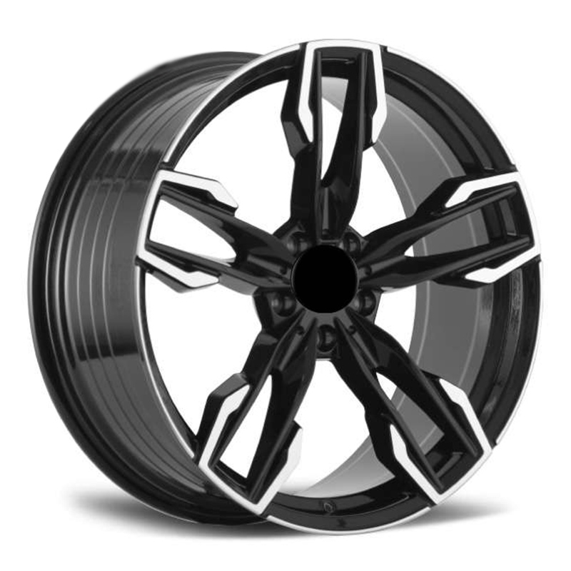 FF H3444F 20x9.5 5x112 ET43 DIA:66.5 Black Machined Face