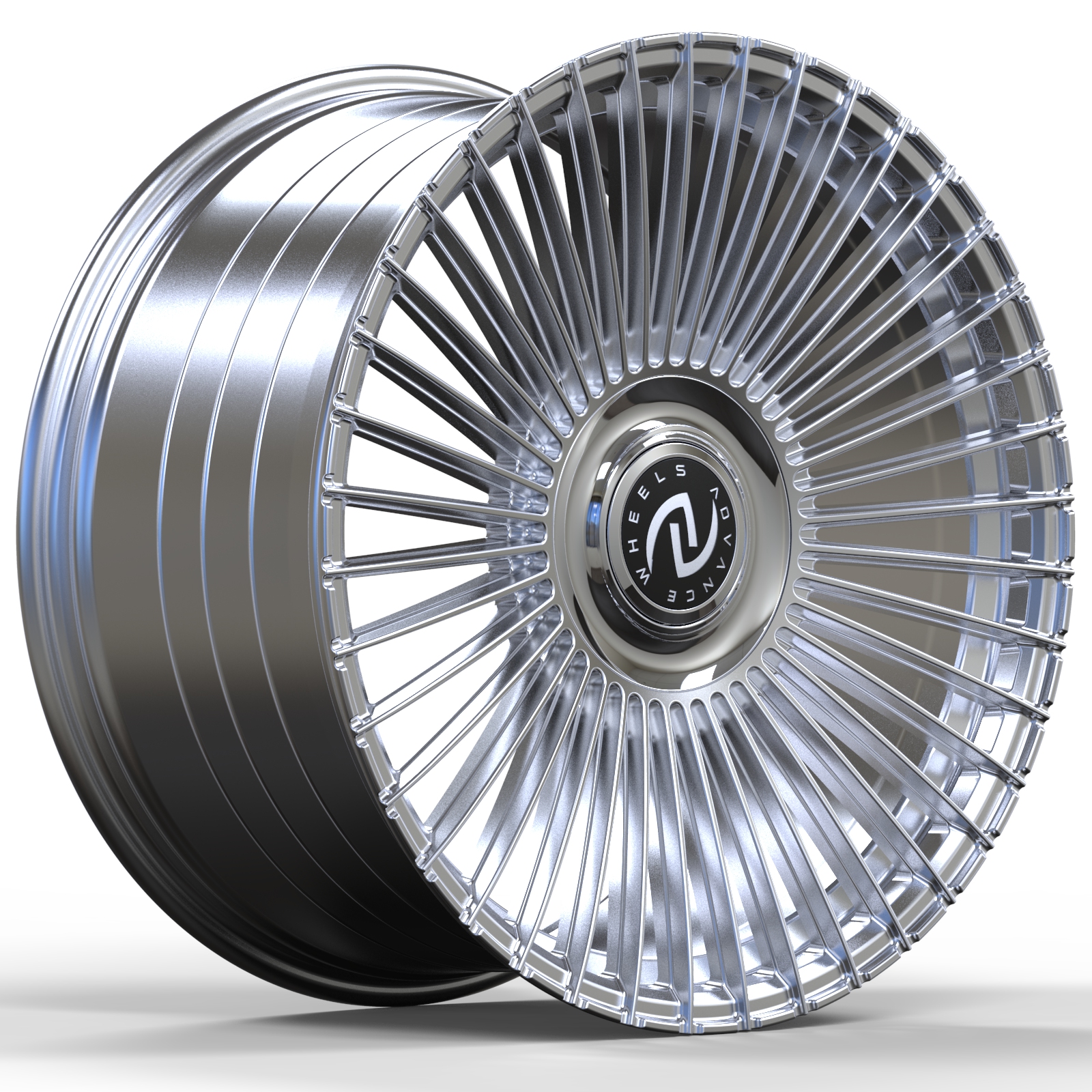 ADVANCE AV5.0 22x11 5x112 ET40 DIA:66.6 Silver Machined Face