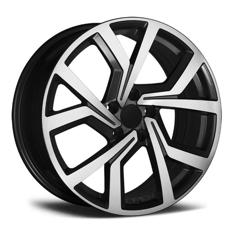 FF Wheels 157 18x8 5x112 ET40 DIA:57.1 Black Machined Face